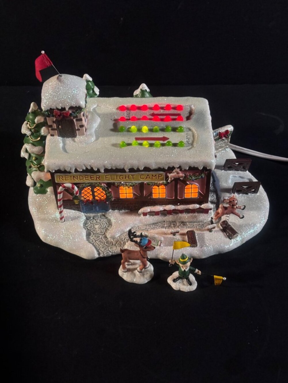 Coach Comets Flight Camp Rudolph Christmas Village Decoration By Hawthorne VTG03